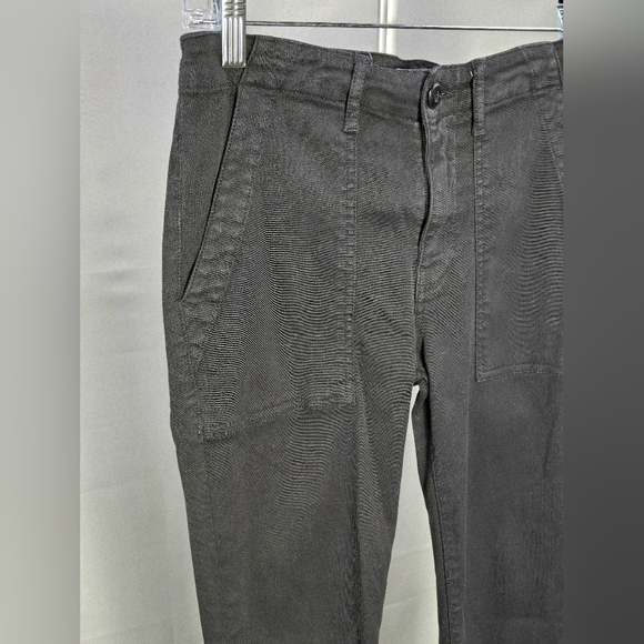 The Great. Black Corduroy Elevated Basic Quiet Luxury Pants, Size 28 - Picture 2 of 5
